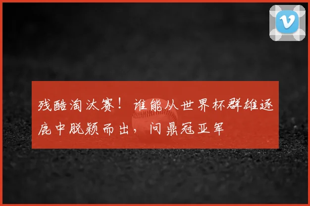 残酷淘汰赛！谁能从世界杯群雄逐鹿中脱颖而出，问鼎冠亚军